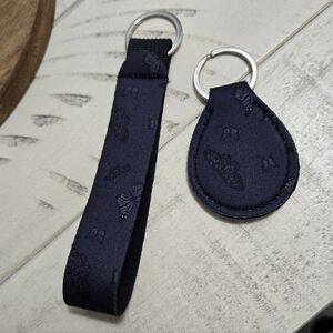(BUY NOW)Black & Purple Butterfly Keychain Set, NWOT